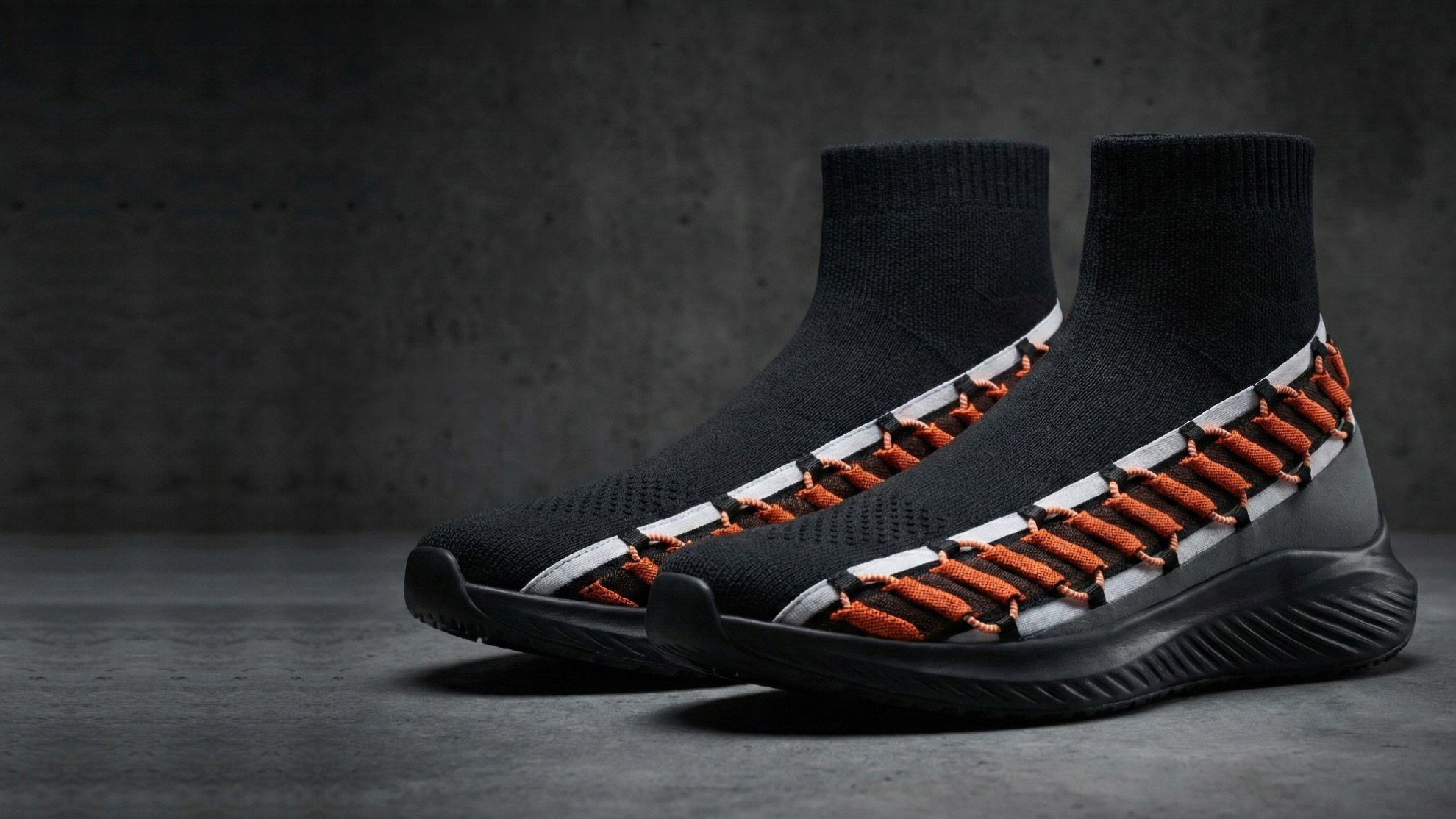 Athleisure Shoes × Double-Layer Laceable Jacquard Tape & Elastic