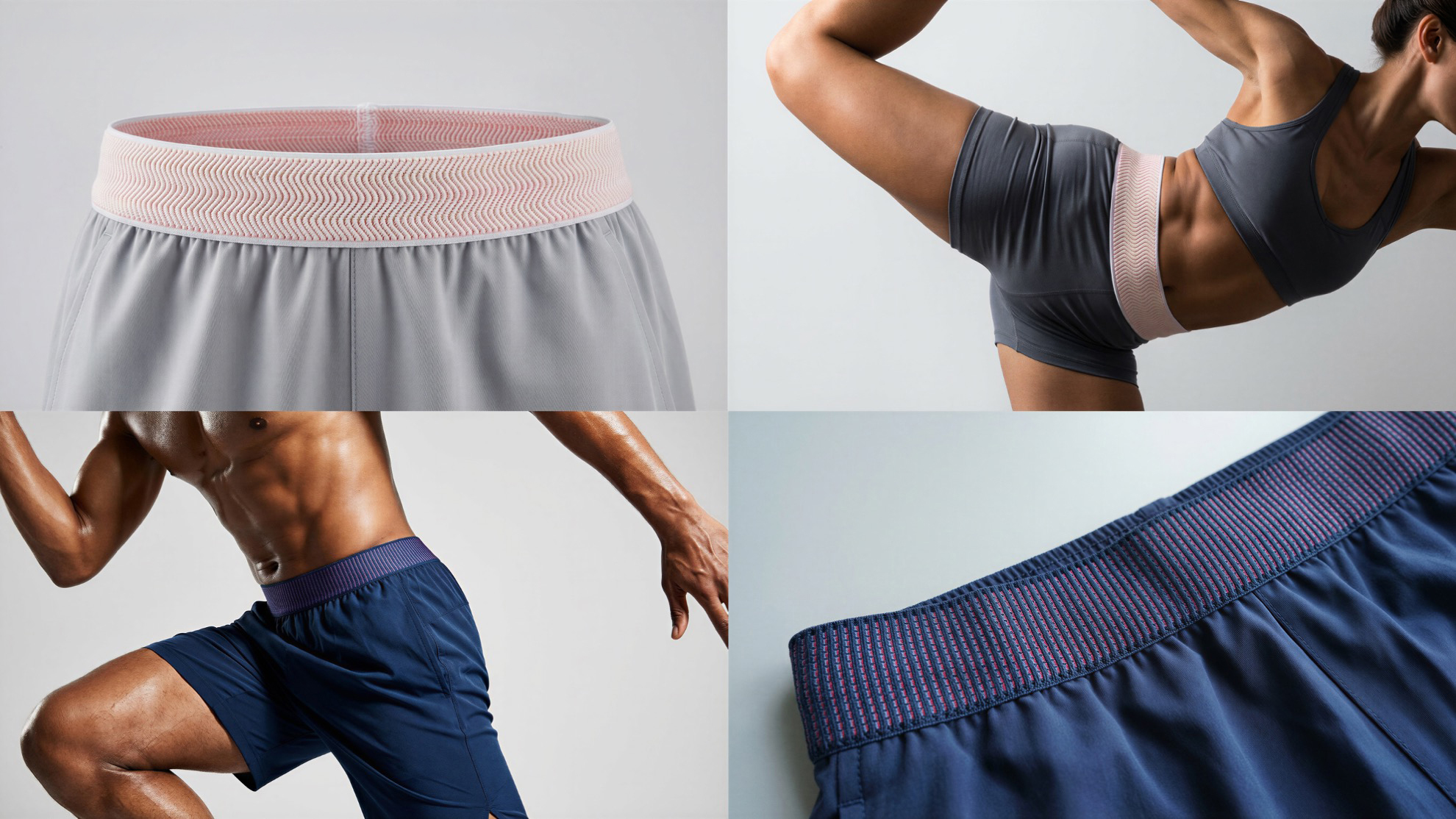 Sportswear Shorts × Color-Shifting Rib Elastic Band